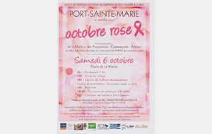 6 octobre 2018: Toum Garonne participera aux animations d'Octobre rose à Port Sainte Marie