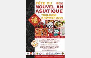 Fêtez le nouvel an asiatique à Toulouse le 9 février 2020!